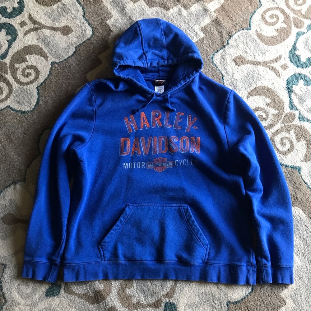 Harley-Davidson Blue Men's Hoodie XXL